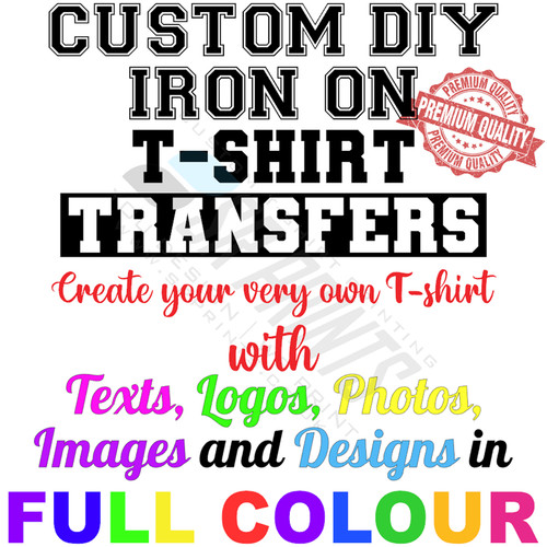 Personalised iron transfers - personalised, iron-on