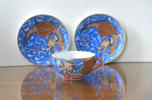 Vintage kutani blue - vintage,