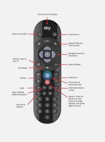 Sky remote with bluetooth - remote,