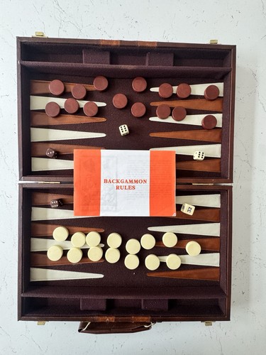 Backgammon game leather - in,