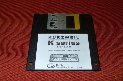 Floppy disk with - disk, banjo