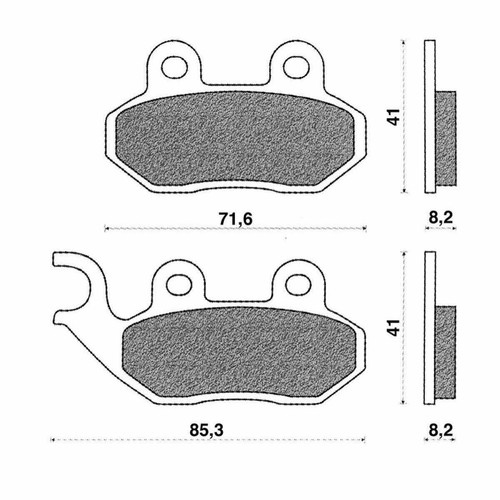 Pair pads for sym - of,