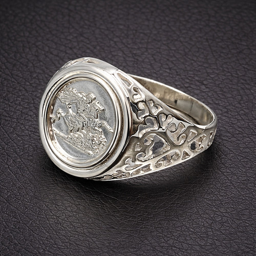 Sterling silver sovereign coin - silver,