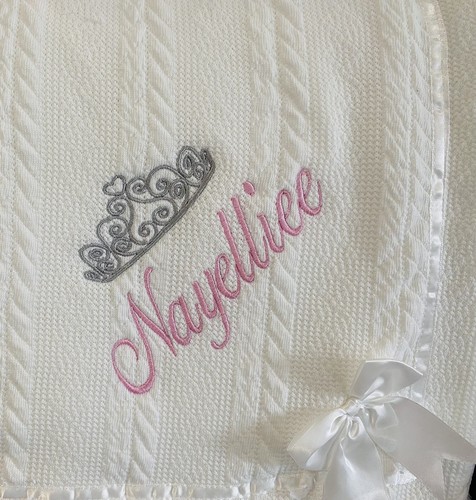 Personalised embroidered baby - embroidered,