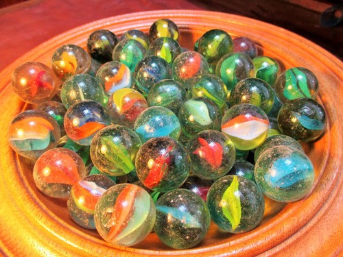 Marbles large cob - swirls, 60
