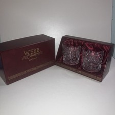 PAIR of BOXED WEBB CRYSTAL