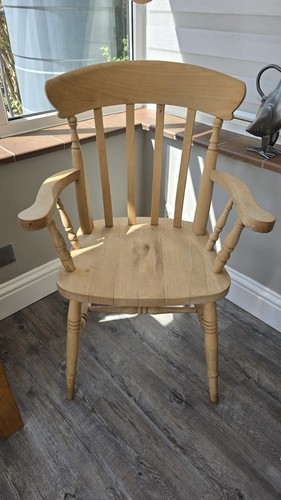 Solid wood farmhouse slat back - solid,