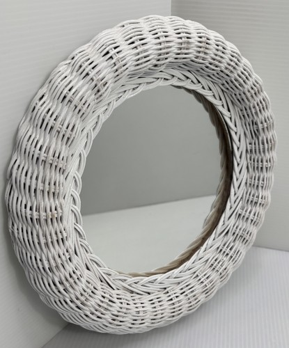 Vintage wicker mirror - vintage,