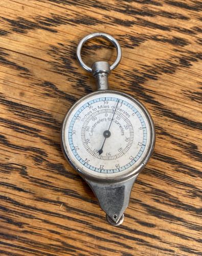 Vintage map measure - map,