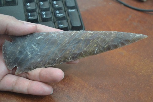 Agate stone spearhead - agate,