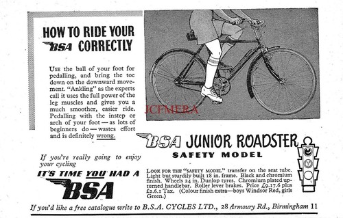 Bsa junior roadster bicycle - bsa, 'junior
