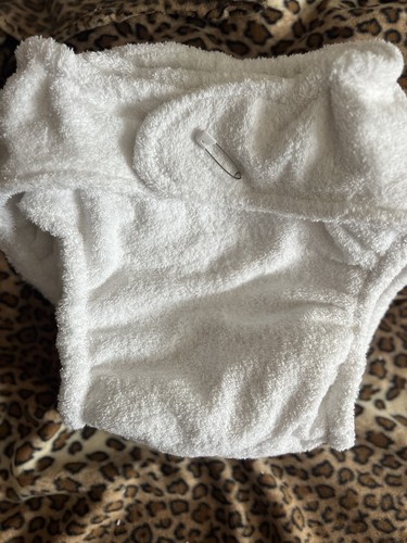 Adult fitted towelling nappy - towelling,