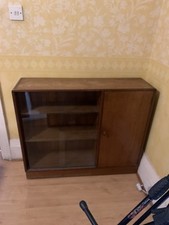 Mid Century Teak And Glass Bookcase Glazed Display Cabinet Shelving Unit 1960’s