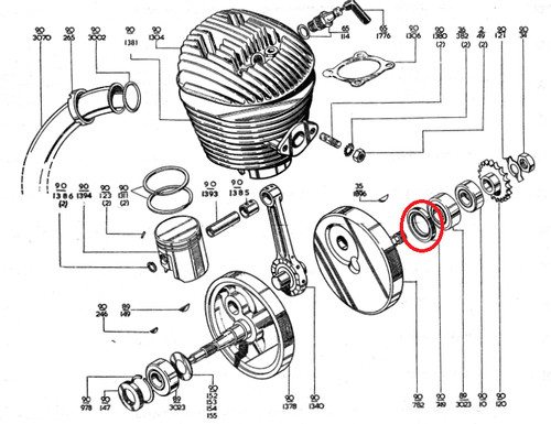Bsa bantam d7 crankshaft - d3,