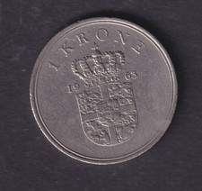 DENMARK - 1963 1 Krone Coin