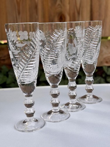 Vintage cut glass champagne - cut,