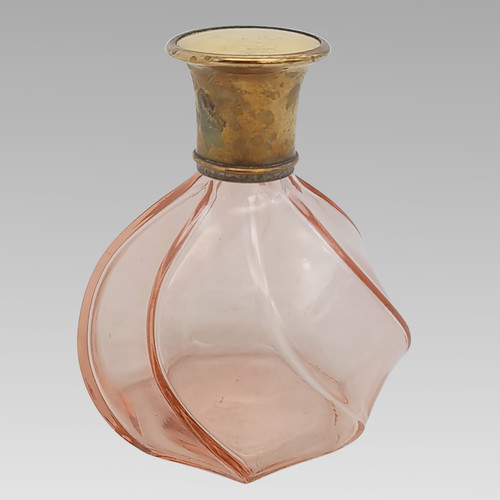 Vintage pink glass perfume - vintage,