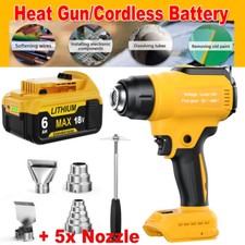 Cordless Hot Air Gun Electric Heat Gun with Nozzle for Dewalt 18V Li-ion Battery