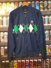 Adidas Mens Large Tracksuit Jacket Track Top Vintage Retro Rare Argyll Crew Neck