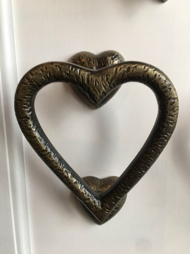 Heart shaped door knocker end - knocker,