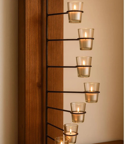 Rustic metal tealight - rustic, candle