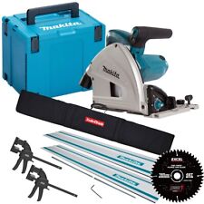 Makita SP6000J1 110V 165mm Plunge Saw 2 x Guide Rail Connector Bar Blade & Clamp