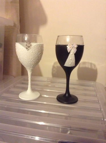 Bride and groom wine - and,
