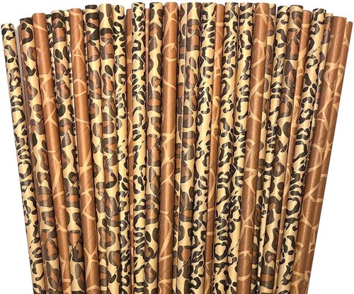 Paper straws animal - animal, print