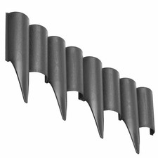 Garden Palisade Edging Border Edge 2.5m Long Roll Lawn Flowerbed Dark Grey