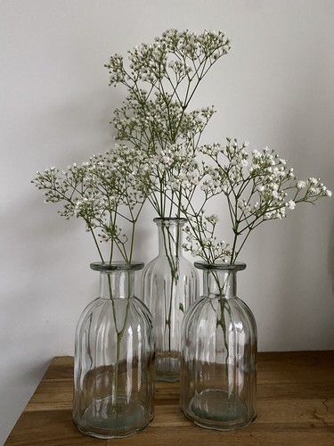 Ripple glass bottle wildflower - glass,