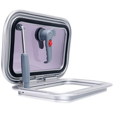 Boat Rectang Porthole,Aluminum Alloy Deck Hatch Port Hole Window,Push Out Openin