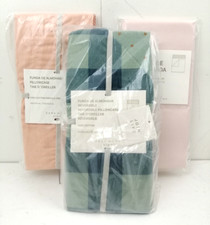 Zara Home Kids Pillow Case x 3 Green Check, Pink & Orange Various Sizes New F1