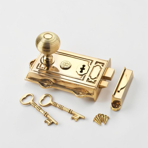 Polished brass davenport - brass,