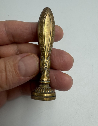Antique brass wax seal - antique,
