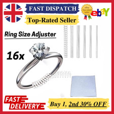 Ring Size Adjuster Reducer Silicone Pads Set for Loose Rings Jewellery UK 16 pcs