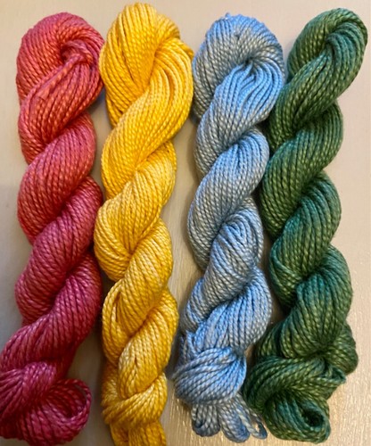 Hand dyed mercerised cotton - mercerised,
