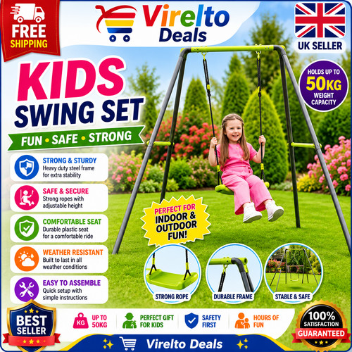 Single seat metal swing - single,