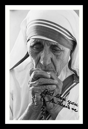 Mother teresa autograph signed - teresa,