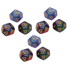 Gradient Color 9x Polyhedral Dice Set Waterproof Plastic Lightweight Portabl HOT