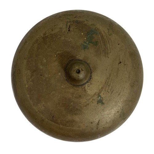 Vtg brass wall mounted bell - brass,