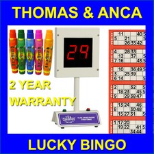 Bingo Machine Lucky Bingo Electronic  1-90 & 1-75 Free 15ml Dabbers or Tickets