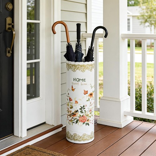 Vintage metal round umbrella - metal,