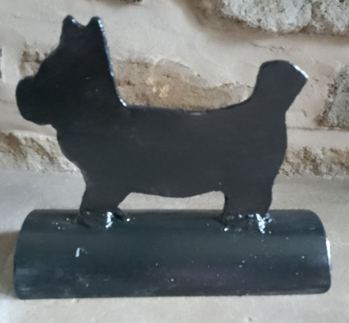Vintage metal scottie dog - vintage, door