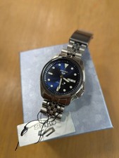 Seiko 5 Sports SRPE53K1 40mm Automatic Watch plus upgraded bracelet blue dial