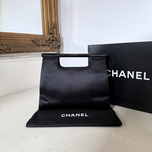 Chanel top handle black - chanel, clutch