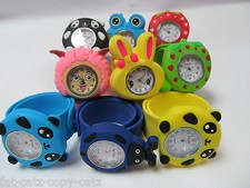 1x BOYS GIRLS KIDS SLAP ON SNAP BAND SILICONE RUBBER BAND WRIST WATCH UK SELLER