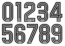 Felt 1970's 80's Football Shirt Soccer Numbers Heat Print Football Adidas Style