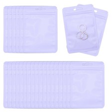 100 Pcs Anti Tarnish Jewelry Bags Pouch, 5.12 x 3.35 Inch, Purple
