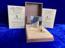 ST DuPont Lighter Vintage Silver Short Super Mint Condition Works 1 Year Warrant