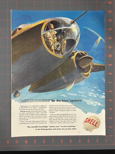 1946 vintage shell airplane - 1946,